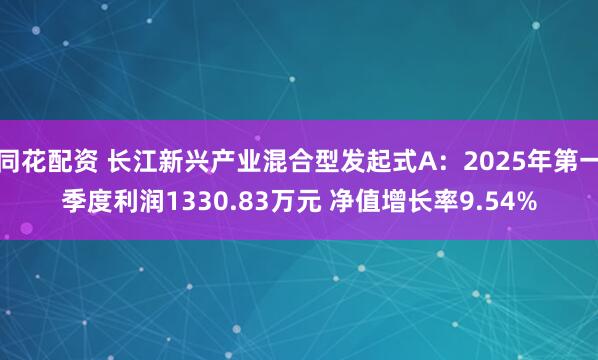 同花配资 长江新兴产业混合型发起式A：2025年第一季度利润1330.83万元 净值增长率9.54%